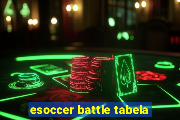 esoccer battle tabela